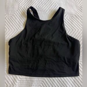 Athleta - A-C conscious crop top size large - black